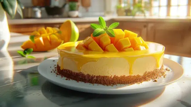 cheesecake à la mangue